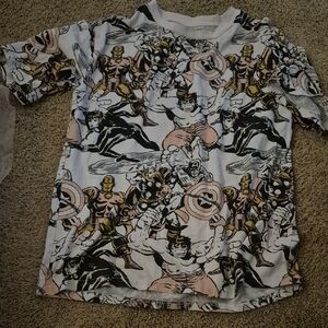 Marvel Superheroes Short Sleeve Tee - Black, White, Gold